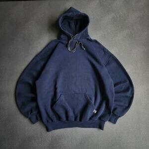 Vintage Russell Athletic Baggy Navy Blue Hoodie XXL